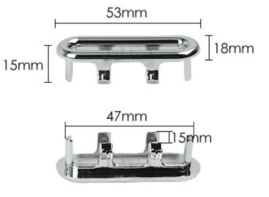 Chrome Plated Basin Overflow Insert 9