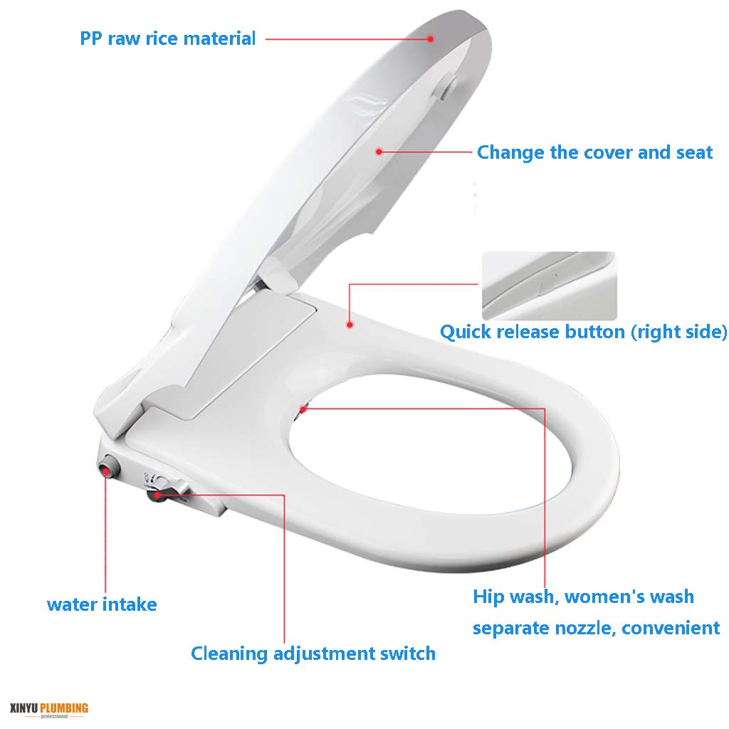 Non Electric Bidet seat- European Style U-Shaped(D Shaped XY1002