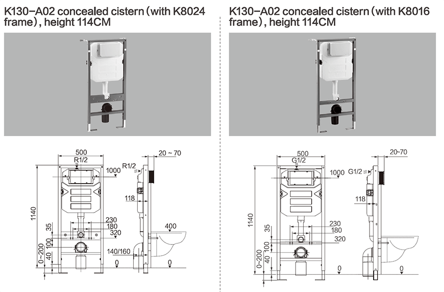 WDI K130 concealed cistern 2