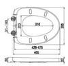 V Shape Elongate Design PP Toilet Seat BP0133Q3