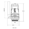 3 Inch Soft Push Cable Dual Flush Valve B2640