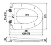 V Shaped PP Shaped Toilet SeatBP0215TB