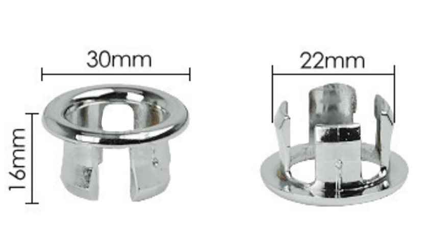 Chrome Plated Basin Overflow Insert 6