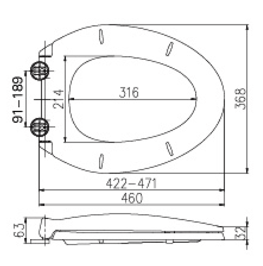 Soft Close V-Shape Toilet Seat BP0102NB 