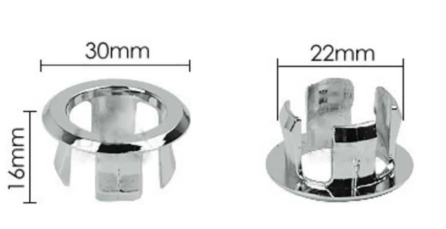 Chrome Plated Basin Overflow Insert 4