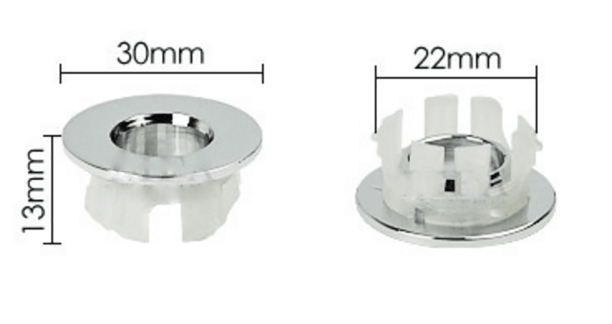 Chrome Plated Basin Overflow Insert 5