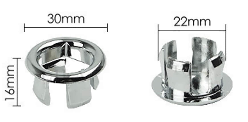Chrome Plated Basin Overflow Insert 7