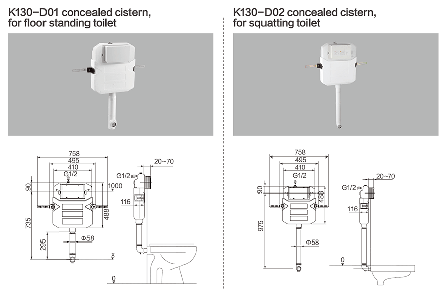 WDI K130 concealed cistern 1