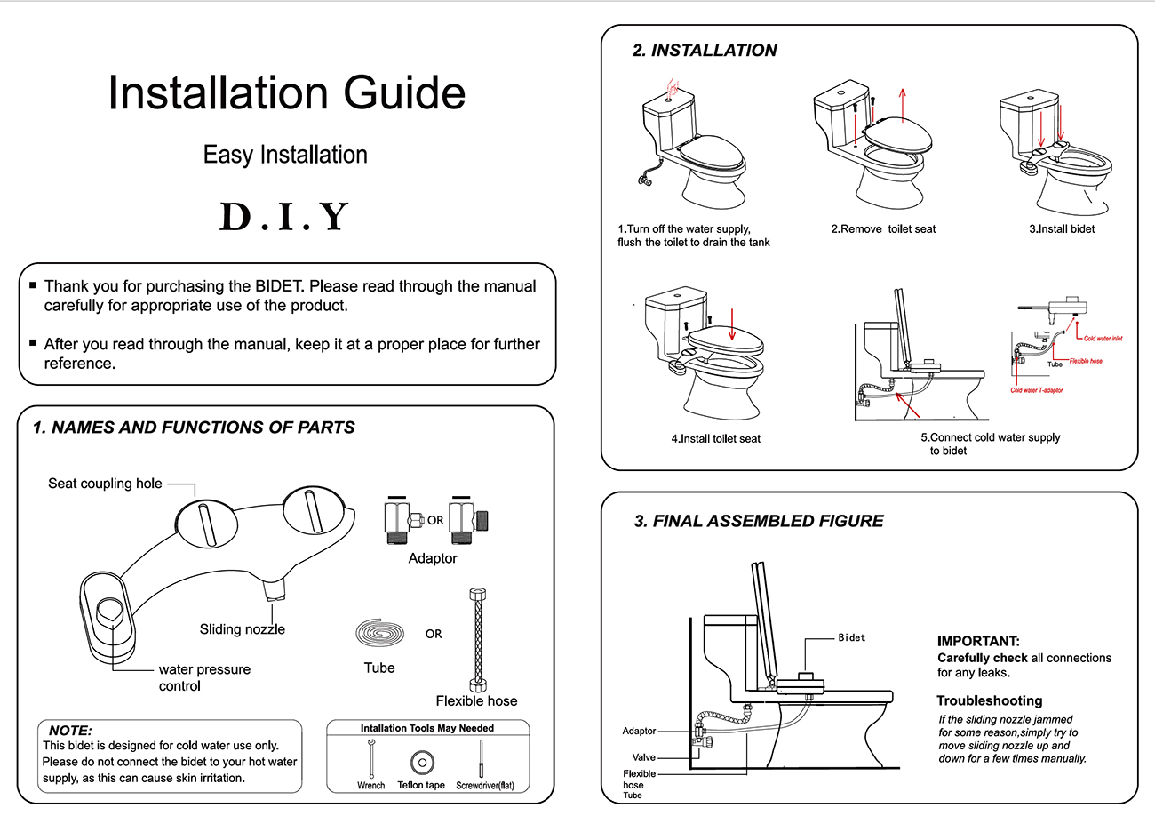 bidet manual 