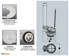 2 inch flapper flush valve P21003F02+F907+K114