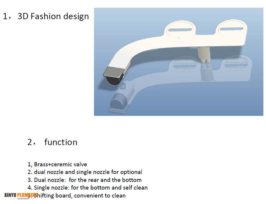 Bidet attachment with Double nozzle 6