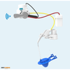 No touch flapper flush valve SIDE lever X804